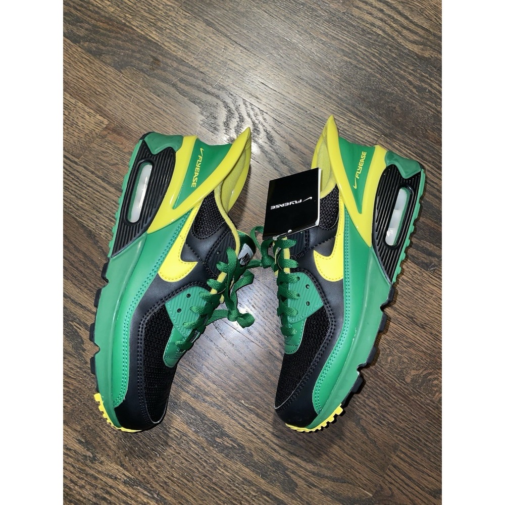 Pre-owned Nike Air Max 90 Flyease Oregon Ducks Low Cut Black/Green Men's US 9 - Picture 7 of 12